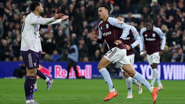 Aston Villa Menang Atas MU 2-1, Lanjutkan Tren Kemenangan