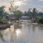 Genangan Air Pascabanjir Bandang di Desa Bandar Tarutung